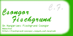 csongor fischgrund business card